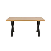 Masa de dining maro aspect stejar din MDF melaminat 160 cm Wales Actona